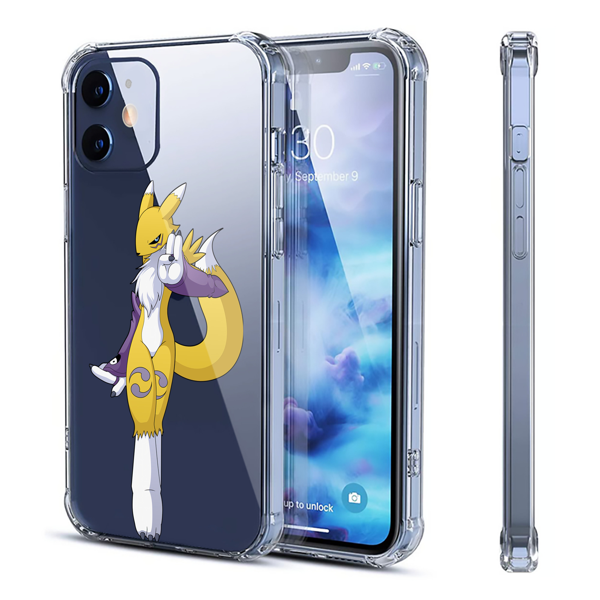 （画像用） Digimon デジタルモンスター/デジモン 【iPhone 12シリーズ対応】透明スマホケース（クリアソフトケース）